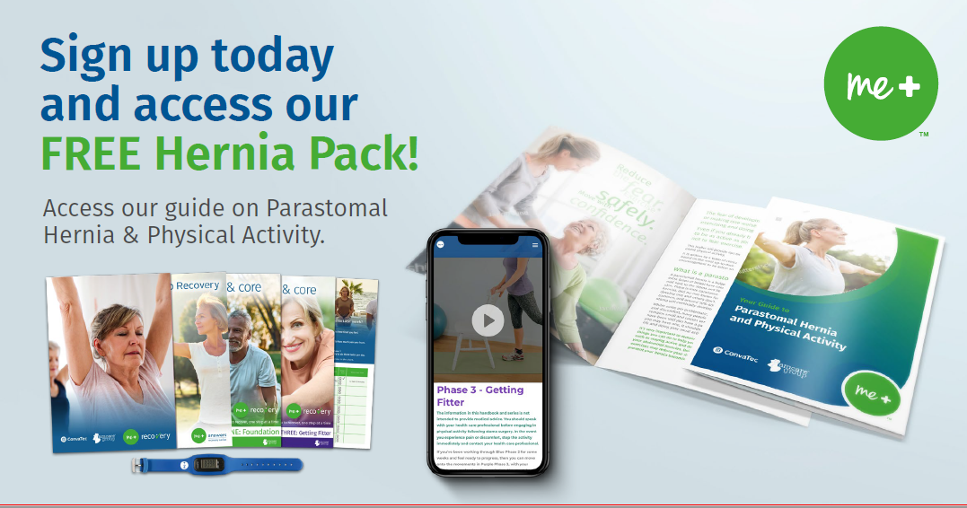 Hernia pack resources - pedometer, guides and videos