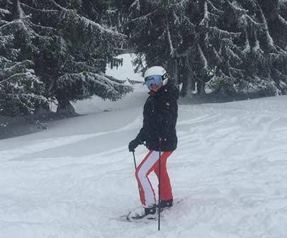 Melissa skiing